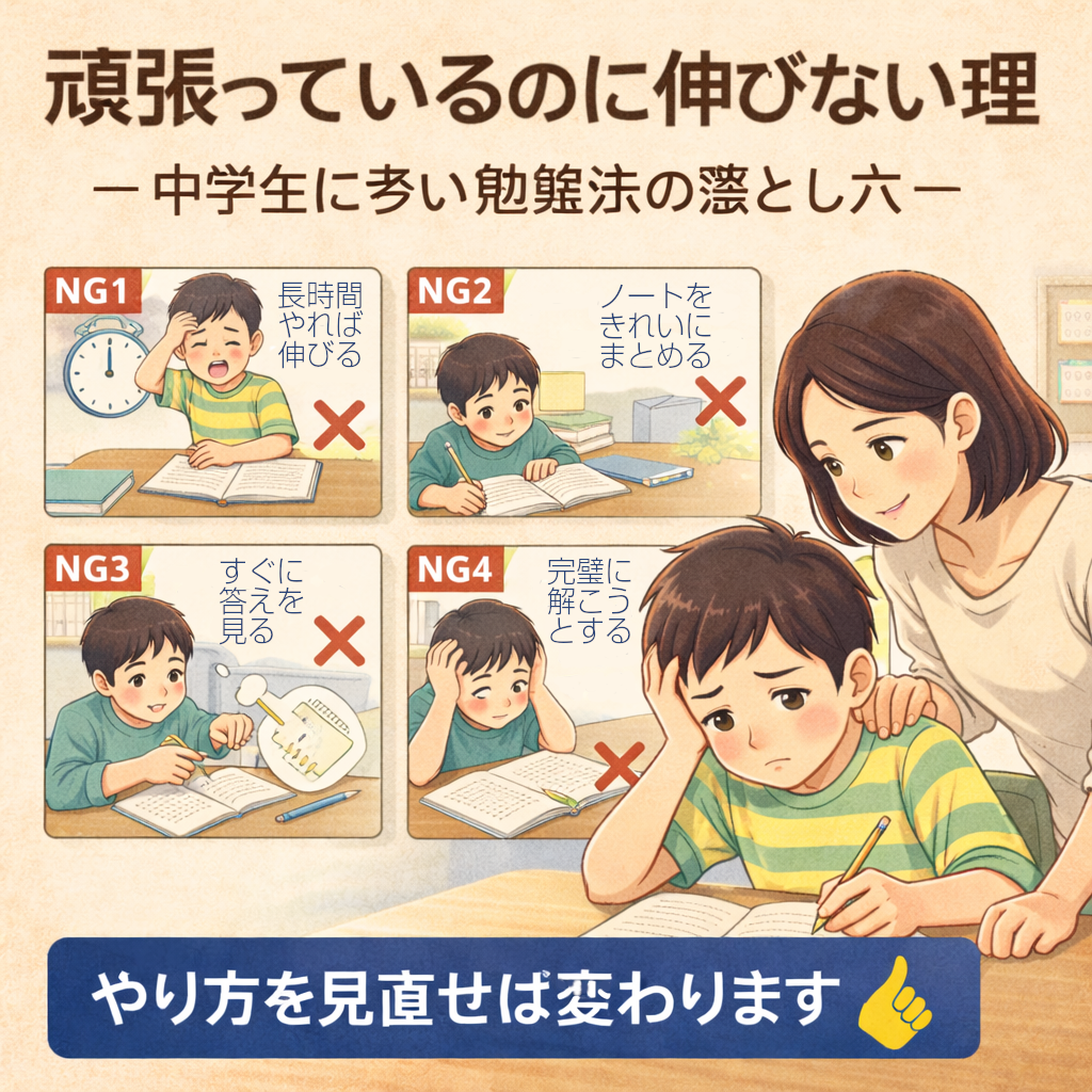 家庭で勉強を続けるための仕組みを考える親子のイメージ